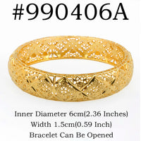 Anniyo 6CM/2.36 Inch Dubai Bangle for Women Girls Wedding Party Ethiopian Bracelet African Arab Jewelry @990006