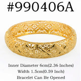 Anniyo 6CM/2.36 Inch Dubai Bangle for Women Girls Wedding Party Ethiopian Bracelet African Arab Jewelry @990006