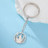 Dreamtimes Phoenix Necklace Rising Legendary Phoenix Pendant Keychain for Women Men Good Luck Pendant Chain Jewelry Gifts