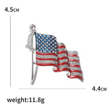 Enamel Statue of Liberty Brooches for Women Unisex Rhinestone American Flag Pins Banquet Party Backpack Gifts Jewelry Accessorie