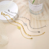 Cazador Stainless Steel Amulet Buddhism Yoga OM Anklets Women Double Layer Beads Chain Ankle Bracelet Jewelry Summer Accessories