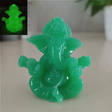 Lord Ganesha Buddha Statue Elephant God Sculptures Ganesh Figurines Man-made Jade Stone Home Garden Buddha Decoration Statues
