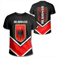 Albania Flag Men's New Summer Short-Sleeved Round Neck Short-Sleeved T-Shirt Breathable Quick-Drying Cool Sports Top