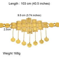 Anniyo Turkish Body Jewelry Ethnic Turkey Coin Belt Chain Bride Middle East Iraqi Kurdistan Dubai Wedding Belly Chains #016701