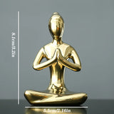 ERMAKOVA 12 Styles Abstract Art Ceramic Yoga Poses Figurine Porcelain Lady Figure Statue Home Yoga Studio Decor Ornament