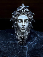 Handcrafted Sterling Silver Medusa s925 Silver Necklace Ancient Greek Myth Snake Woman Pendant Featured Pendant