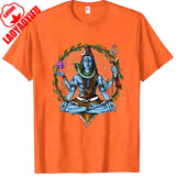 Shiva Hindu God Meditation Zen Yoga Hinduism Spiritual T-Shirt for Men Clothing Women Tees High Quality Cotton Short Sleeve Tops