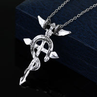 Fashion Dragon Wing With Cross Necklace Punk Style Vintage Necklace Mans Hiphop Accessories
