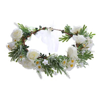 Gift Costume Cosplay Fairy Flower Leaf Headbands Photoshoot Simulated Elven Princess Tiara Black Flower Antler Crown Wedding
