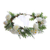 Gift Costume Cosplay Fairy Flower Leaf Headbands Photoshoot Simulated Elven Princess Tiara Black Flower Antler Crown Wedding
