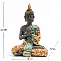 New Buddha Statue Thailand Sculpture Resin Handmade Buddhism Hindu Feng Shui Figurine Meditation Home Decor Ornament