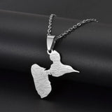 Anniyo Guadeloupe Map City Name Pendants Necklaces for Women Jewelry France Guadeloupe Maps @335621