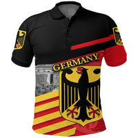 German Coat Of Arms Polo Shirt For Men 3D Print Germany Map Street Fashion Short Sleeve Lapel Tee Summer New Graffiti Polo Top