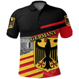 German Coat Of Arms Polo Shirt For Men 3D Print Germany Map Street Fashion Short Sleeve Lapel Tee Summer New Graffiti Polo Top