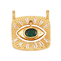 Newest Classic Amulet Turkish Blue Evil Eye Charm Pendant,18K Gold Cubic Zirconia CZ Paved,Jewelry Necklace Bracelet Supply L30
