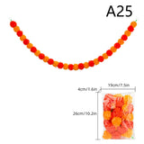 1Pc Indian Style Marigold Flower Garland With Flowers For Day Of The Dead Diwali Home DIY Craft Party Halloween Party Decor
