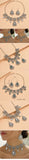 Vintage Ethnic Jewelry Set For Woman Resin Stone Jewelry Sets Hollow Metal Water Drop Necklace Earrings Set For Women