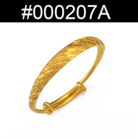 Anniyo (1Piece) Push Pull Bracelet Women Girls Gold Plated Jewelry African Dubai Arab Nigeria Ethiopian Bangles #000207