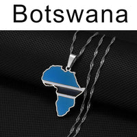 Anniyo 3CM Hip-hop Africa Map Pendant Necklace Jewelry Eritrea,Gambia,Guinea,Congo,Tunisia,Benin,Libay,Namibia,Chad,Botswana