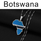 Anniyo 3CM Hip-hop Africa Map Pendant Necklace Jewelry Eritrea,Gambia,Guinea,Congo,Tunisia,Benin,Libay,Namibia,Chad,Botswana