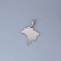 2pcs No Fade Africa Map Charms Stainless Steel Pendant for Jewelry Making Necklace Keychain Rune Eye of Horus Talisman DIY Craft