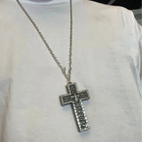 Exquisite Double-layered Cross Snake-shaped Pendant Necklace For Men Women Personalized Punk Necklace Jewelry Accessories Gifts