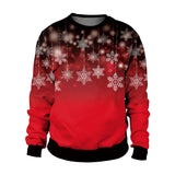 [You're My Secret]Women Autumn Winter Long Sleeve Crew Neck Pullover Tops Christmas Party Santa Claus Printed Casual Sweatshirts