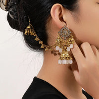 Fashionable Bohemian Tassel Earrings Bird Cage Bell Pendant Ethnic Style Dangle Earrings Elegant Personality Jewelry Accessories