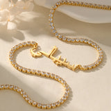 MYDIY Luxury Tennis Chain Personalized Arabic Necklace Arabic Calligraphy Custom 18k gold plated Name Pendant Jewelry For Women