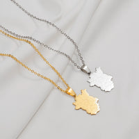 Anniyo Russia Chechnya Pendant Necklaces for Women Girls Stainless Steel Jewelry #519762