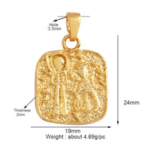 Peace Sign Feather Talisman Amulet Witch Religious Charm Pendant,MAMA Love Heart Wiccan Zircon Necklace Jewelry Findings L61