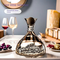 Lead-Free Crystal Wine Decanter  Iceberg Design Aerator Optional Wooden Stopper Home Bar Accessory Barware and homemade items