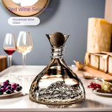 Lead-Free Crystal Wine Decanter  Iceberg Design Aerator Optional Wooden Stopper Home Bar Accessory Barware and homemade items