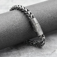 Bracelet Men's Stainless Steel Chain Punk Motorcycle Accessories Charm Bracelets Magnetic Clasp Vintage Jewelry Gifts Boyfriend