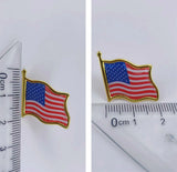 10/20/100pcs American Flag Waving Lapel Pins United States USA Badge Pin Patriotic Enamel Suit Jacket brooches