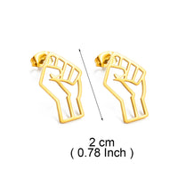 Anniyo Black Lives Matter Fist Symbol Stud Earrings Stainless Steel BLM African Jewelry @321501