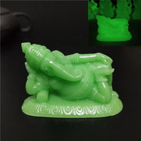 Bronze Color Ganesha Buddha Statue Ornaments Fengshui Ganesh Indian Elephant God Sculptures Figurines For Home Garden Decoration