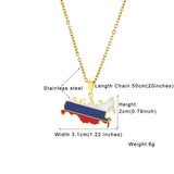 Turkish map Pendant necklace Fashion geometric star Moon element stainless steel collarbone chain women's jewelry