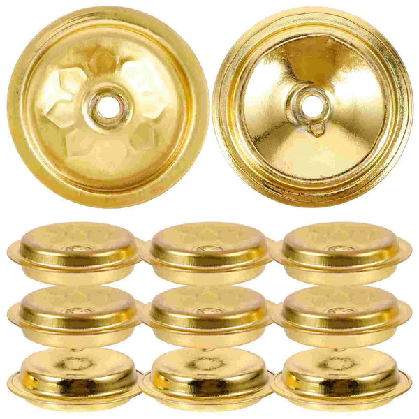 12Pcs Oil Float Lamp Wick Floating Base Wick Holders Aluminum Metal Disc Simple Oil Lamp Floating Wicks Holder Butter