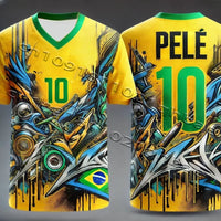 King Bailey 10 Maillot De Football Brésilien Street Graffiti GPT Chat Intelligent Design Kit Spécial Adulte / Enfant