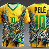 King Bailey 10 Maillot De Football Brésilien Street Graffiti GPT Chat Intelligent Design Kit Spécial Adulte / Enfant