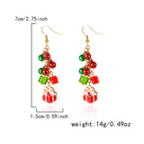 Trendy Christmas Asymmetrical Santa Claus Snowman Snowflake Dangle Earrings for Women Xmas Tree Earring Girls New Year Jewelry