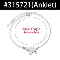 Anniyo 24CM+4CM Venezuela Map Anklets for Women Girls Stainless Steel Jewelry Foot-Chain  @315721