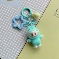 Kawaii Keychain With Bow Car Hanging Pendant Decor Cartoon Backpack Hanging Keychain Charms Keyrings Party Gift For Kid брелок