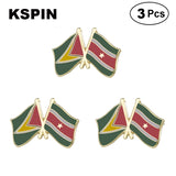 France & Pakistan Flag Lapel Pin Friendship Flag Badge Flag pin 3pcs A Lot