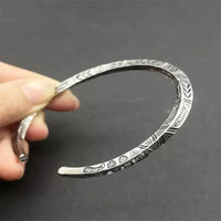 Gothic Skull Totem Sword Shaped Bracelet Unisex Fashion Personality Open Style Creative Accessory for Men And Women