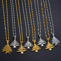 Anniyo Liban Pendants Necklaces Lebanese Cedar Jewelry Lebanon Map Eastern Rite Church Maronite Cross Allah Symbol #251506