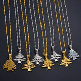 Anniyo Liban Pendants Necklaces Lebanese Cedar Jewelry Lebanon Map Eastern Rite Church Maronite Cross Allah Symbol #251506