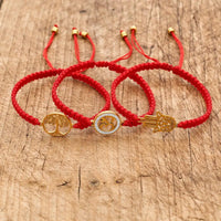 Handmade Red Rope Braided Bracelet Stainless Steel Tibetan Buddhist Lucky Charm Bracelets & Bangles For Women Men Gift