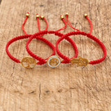 Handmade Red Rope Braided Bracelet Stainless Steel Tibetan Buddhist Lucky Charm Bracelets & Bangles For Women Men Gift